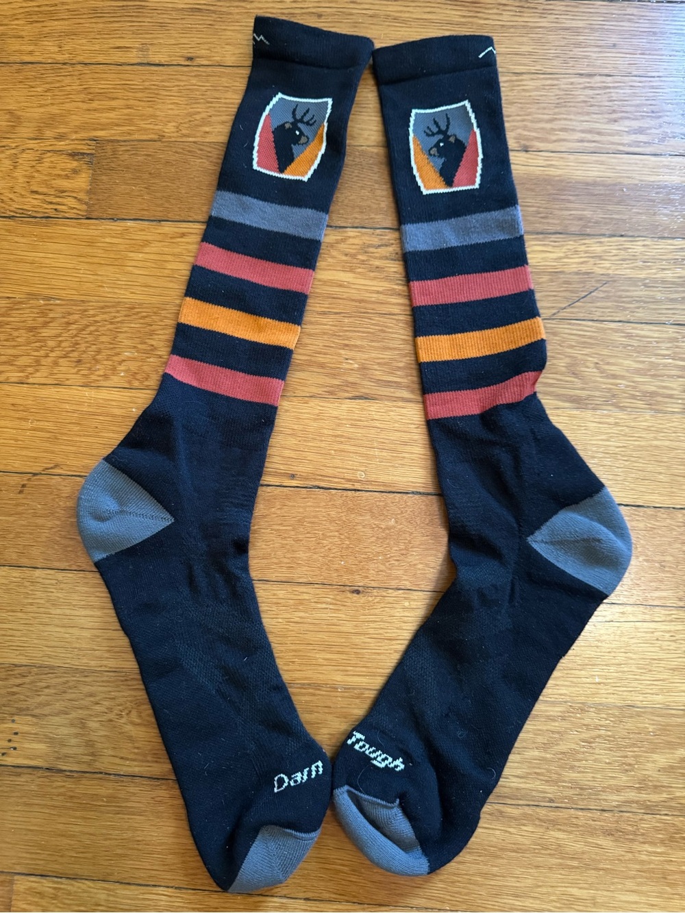 Darn Tough Men's Moose Badge Over-the-Calf Midweight Ski & Snowboard Socks.
